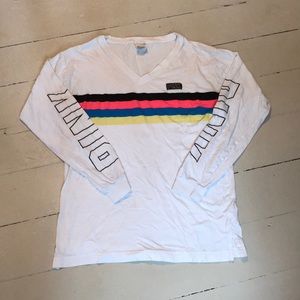 WHITE RAINBOW PINK BRAND SHIRT.